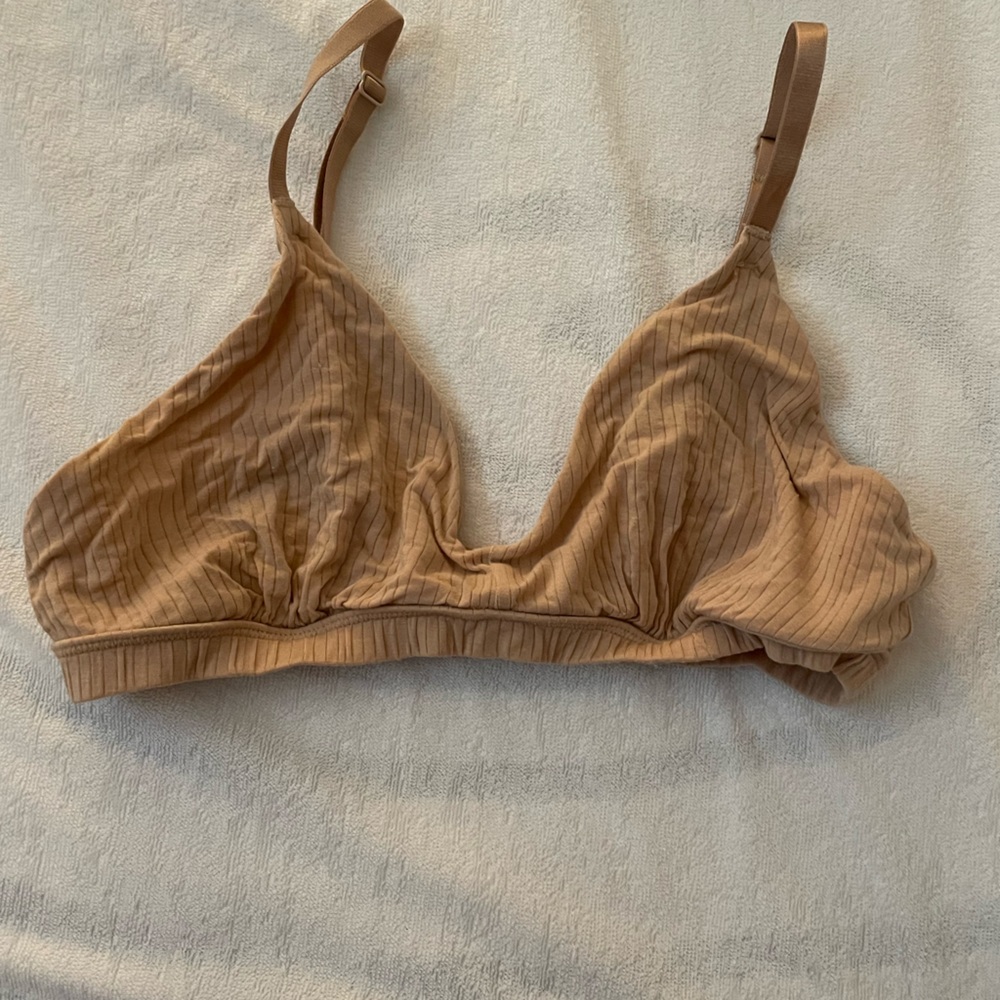 Aerie nude ribbed bralette